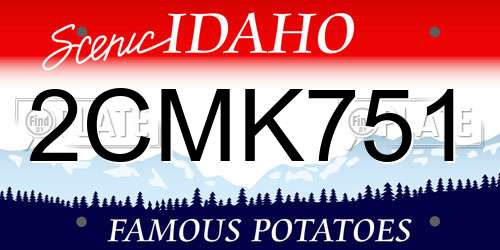 2CMK751 Idaho License Plate