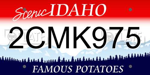 2CMK975 Idaho License Plate