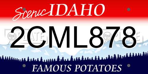 2CML878 Idaho License Plate