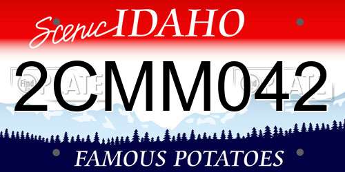 2CMM042 Idaho License Plate