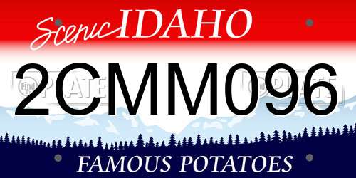 2CMM096 Idaho License Plate