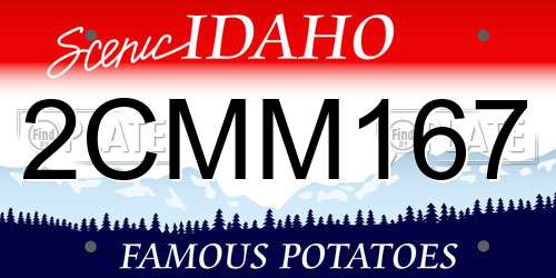 2CMM167 Idaho License Plate