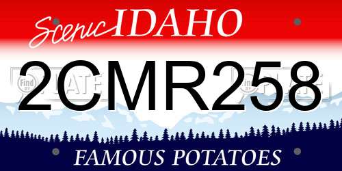 2CMR258 Idaho License Plate