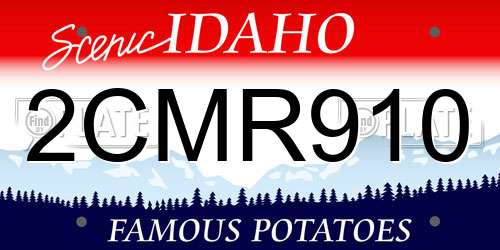 2CMR910 Idaho License Plate