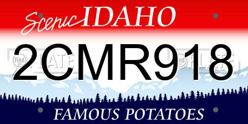 2CMR918 Idaho License Plate