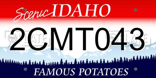 2CMT043 Idaho License Plate