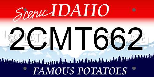 2CMT662 Idaho License Plate