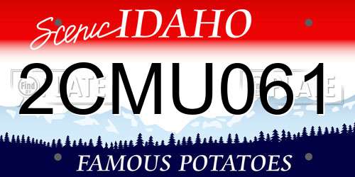 2CMU061 Idaho License Plate