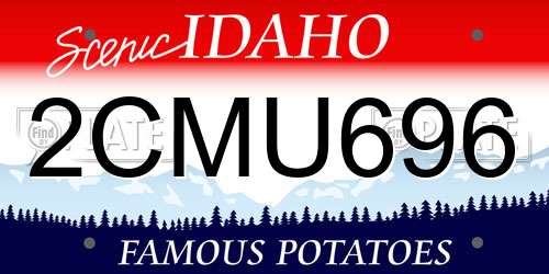 2CMU696 Idaho License Plate