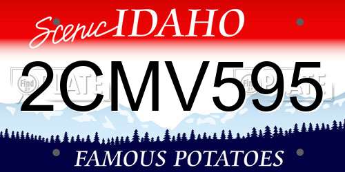 2CMV595 Idaho License Plate