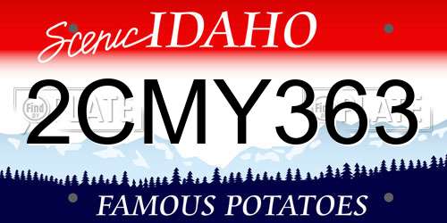 2CMY363 Idaho License Plate