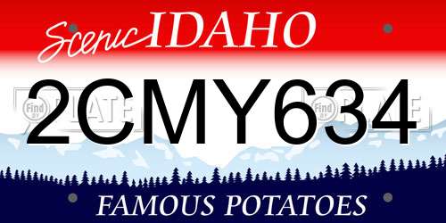 2CMY634 Idaho License Plate