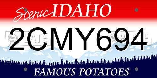 2CMY694 Idaho License Plate