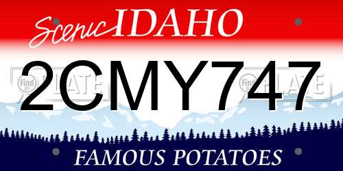 2CMY747 Idaho License Plate