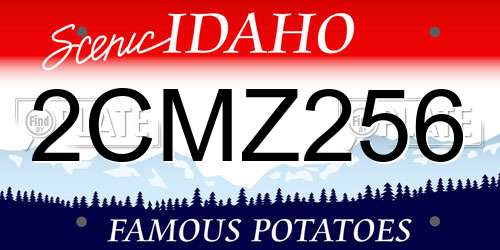 2CMZ256 Idaho License Plate