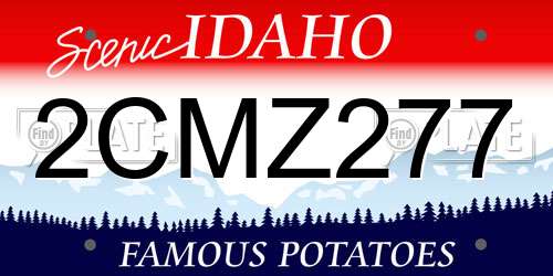 2CMZ277 Idaho License Plate