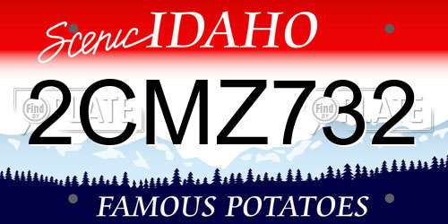 2CMZ732 Idaho License Plate