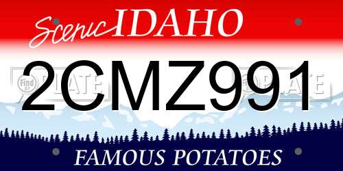 2CMZ991 Idaho License Plate