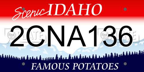 2CNA136 Idaho License Plate