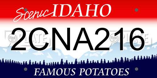 2CNA216 Idaho License Plate