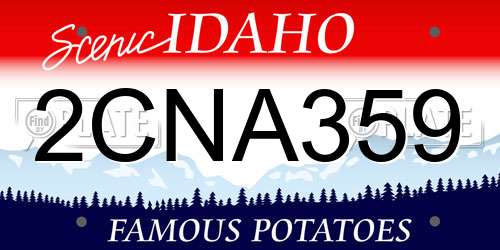 2CNA359 Idaho License Plate
