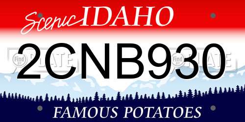 2CNB930 Idaho License Plate