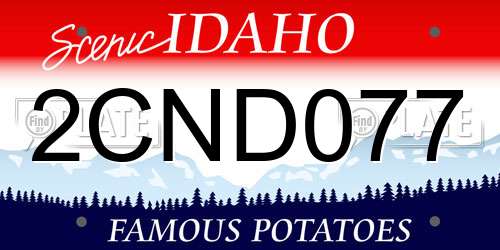 2CND077 Idaho License Plate