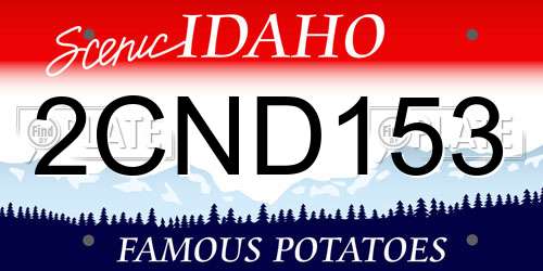 2CND153 Idaho License Plate