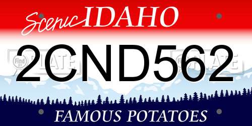 2CND562 Idaho License Plate