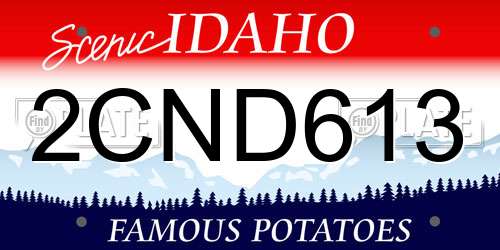 2CND613 Idaho License Plate