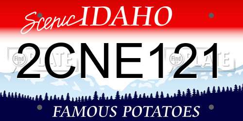 2CNE121 Idaho License Plate