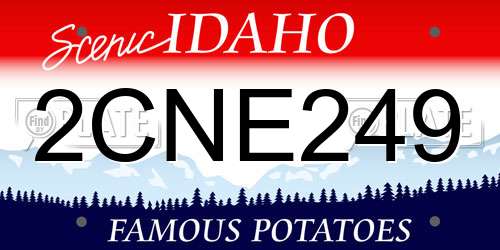 2CNE249 Idaho License Plate