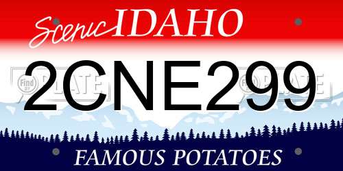 2CNE299 Idaho License Plate