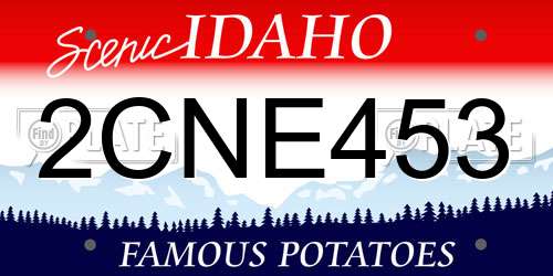 2CNE453 Idaho License Plate