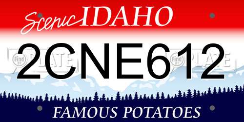 2CNE612 Idaho License Plate