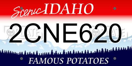 2CNE620 Idaho License Plate