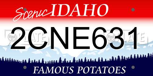 2CNE631 Idaho License Plate