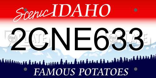 2CNE633 Idaho License Plate