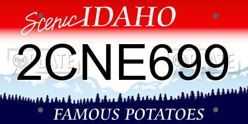 2CNE699 Idaho License Plate