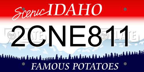 2CNE811 Idaho License Plate