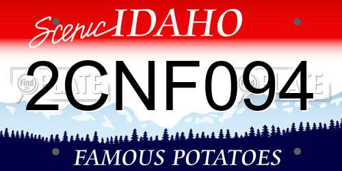 2CNF094 Idaho License Plate