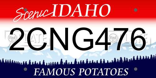 2CNG476 Idaho License Plate