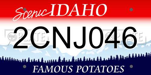 2CNJ046 Idaho License Plate