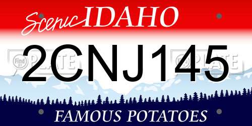 2CNJ145 Idaho License Plate