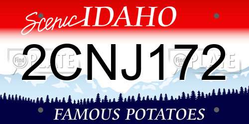2CNJ172 Idaho License Plate