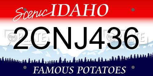 2CNJ436 Idaho License Plate