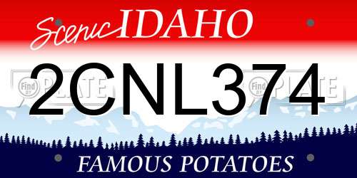 2CNL374 Idaho License Plate