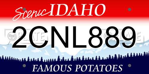 2CNL889 Idaho License Plate
