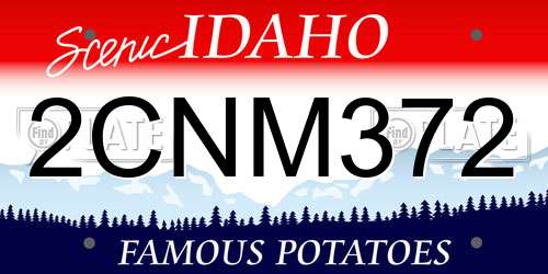 2CNM372 Idaho License Plate