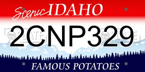 2CNP329 Idaho License Plate